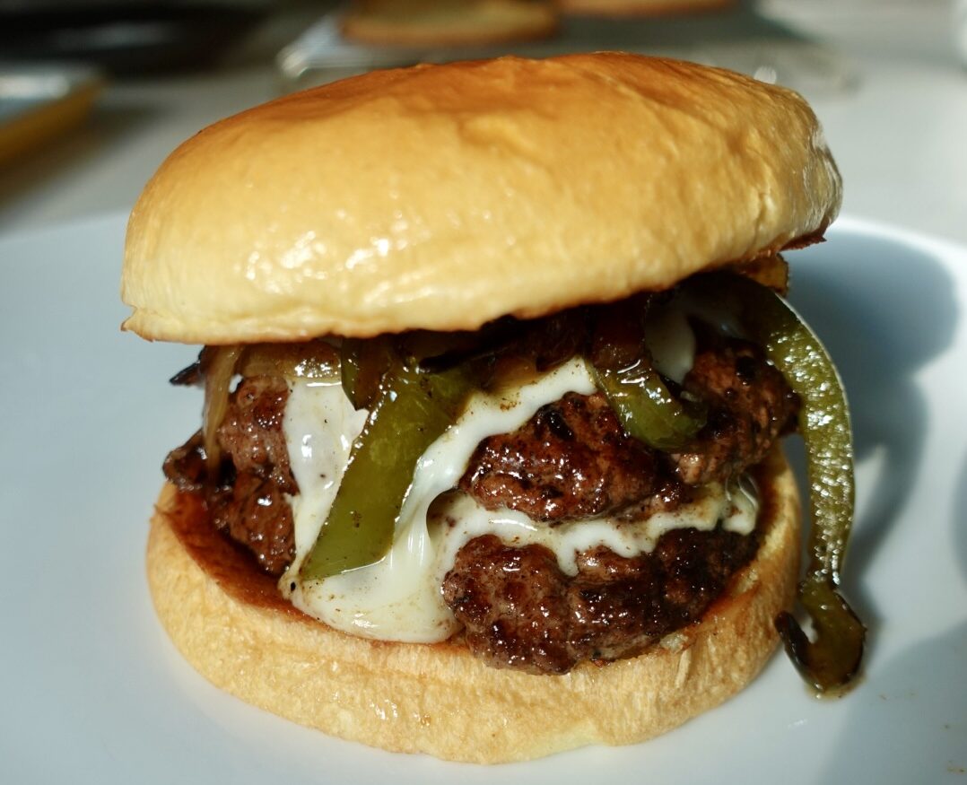 Philly Cheesesteak Burgers