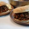 Easy BBQ Sloppy Joes with ground beef on toasted buns.