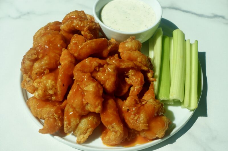Crispy Butterflied Buffalo Shrimp